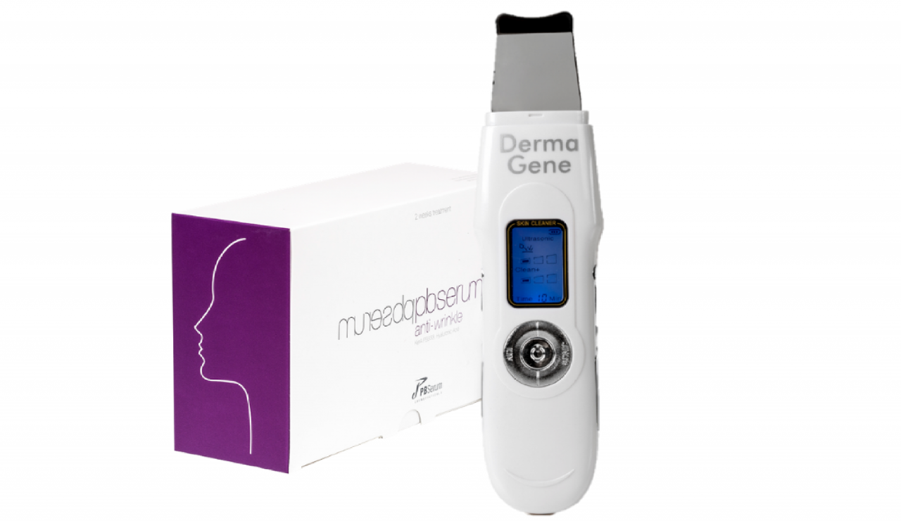 DermaGene 3in1 EMS+ION+Hidroabráziós készülék csomagban PBSerum Anti wrinkle DermaGene 3in1 EMS+ION+Hidroabráziós készülék csomagban PBSerum Anti wrinkle