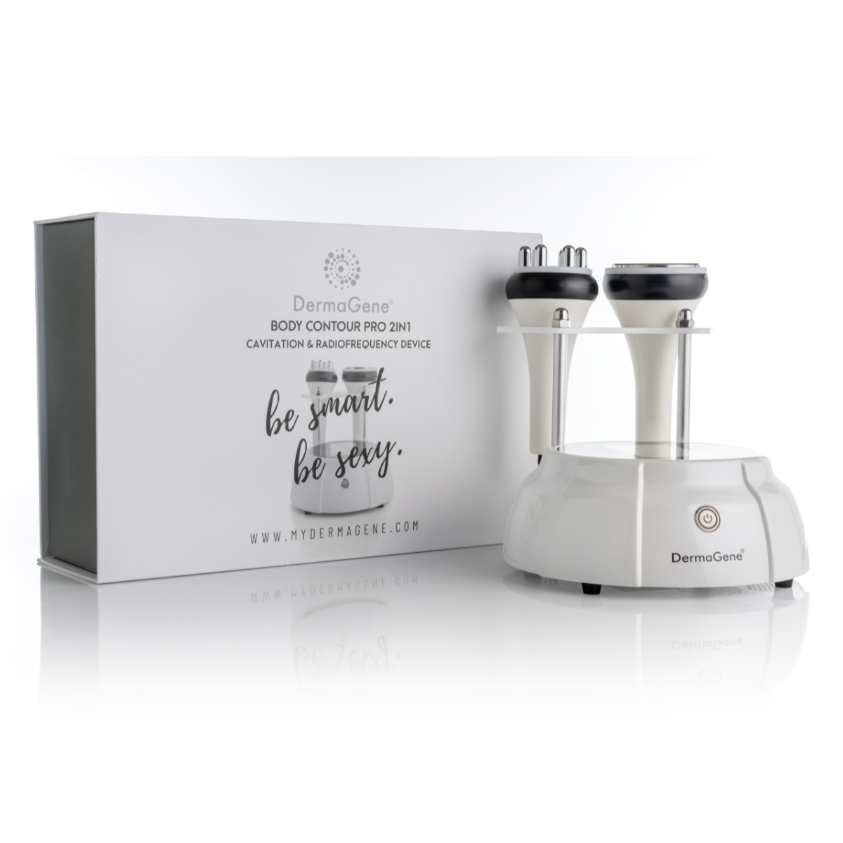 DermaGene® BodyContour PRO 2in1 - Otthoni Zsírbontó és Testfeszesítő Készülék Kavitációval és Rádiófrekvenciával DermaGene® BodyContour PRO 2in1 - Otthoni Zsírbontó és Testfeszesítő Készülék Kavitációval és Rádiófrekvenciával