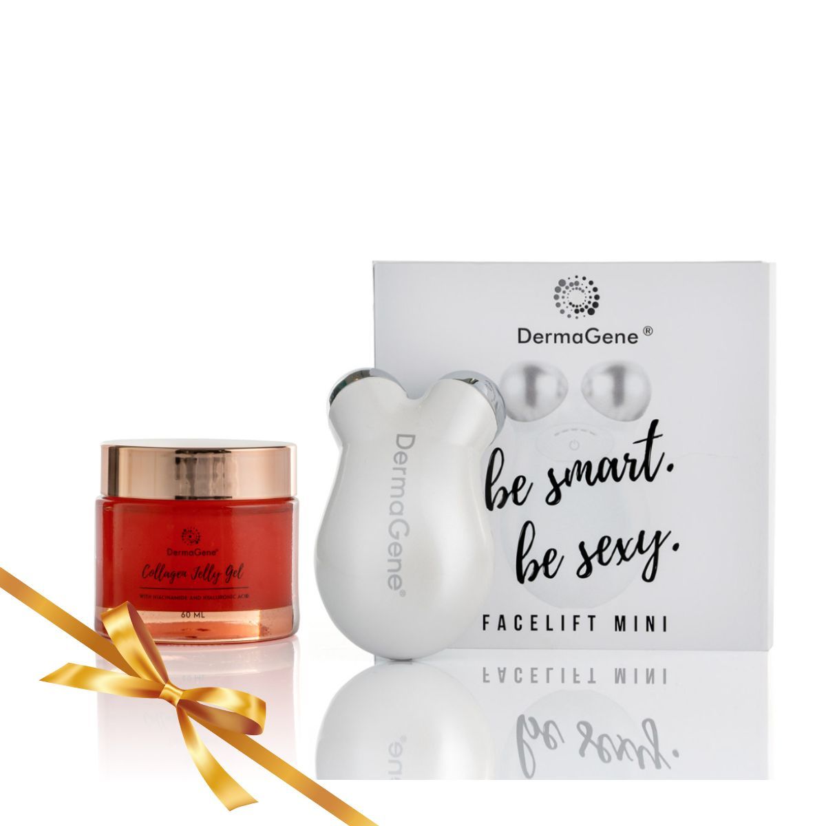 DermaGene® FaceLift Mini Arclifting Készülék EMS-el Csomagban Collagen Jelly Géllel 