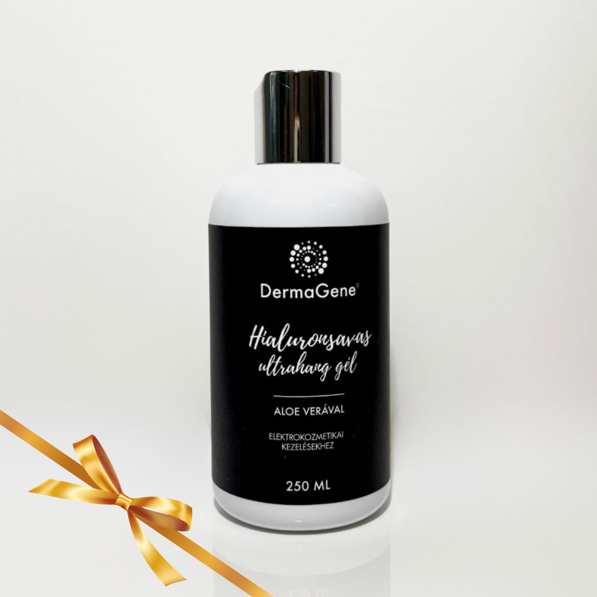 DermaGene® Hialuronsavas Ultrahang Gél Aloe Verával – Elektrokozmetikai arc- és testkezelésekhez (250 ml)