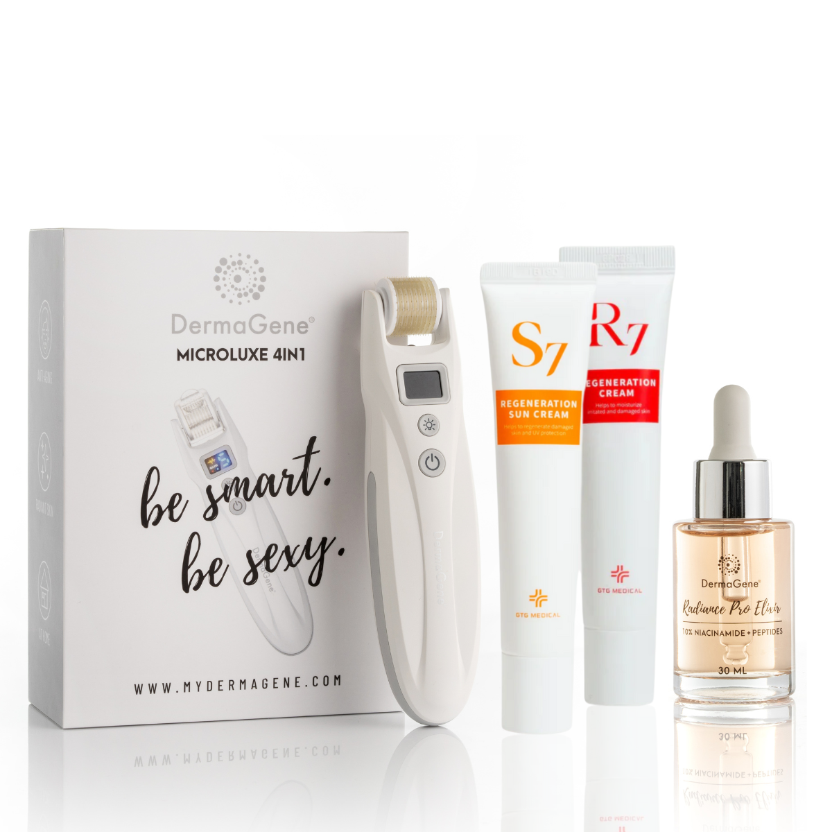 DermaGene® Microluxe 4in1 Dermaroller ALL IN Csomagban DermaGene® Microluxe 4in1 Dermaroller ALL IN Csomagban