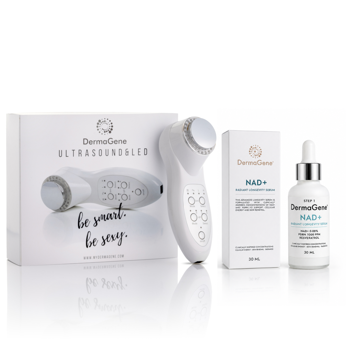 DermaGene Longevity Hatóanyag Bejuttató Protokoll - 1MHz Ultrahangos Készülékkel és NAD+ szérummal
