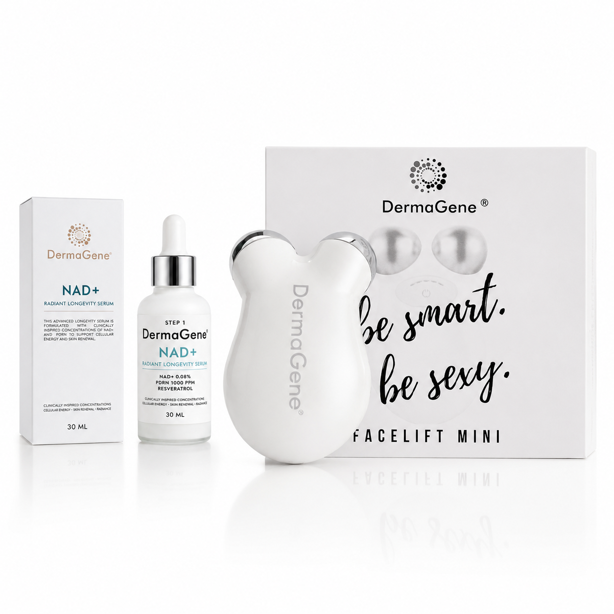 DermaGene® Lift & Longevity Duo - Arclifting Csomag Mikroáramos Készülékkel és NAD+ Szérummal