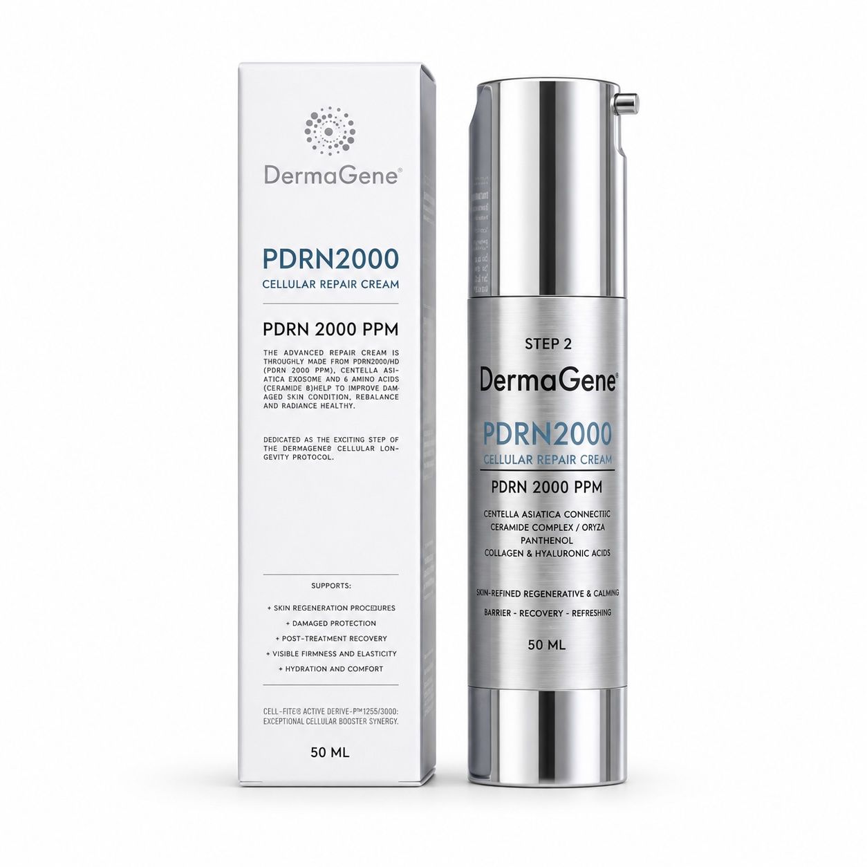 DermaGene® PDRN 2000 Cellular Recovery Cream- Barrier és sejtregeneráció klinikai koncentrációkban 2000ppm PDRN-el és ceramidokkal