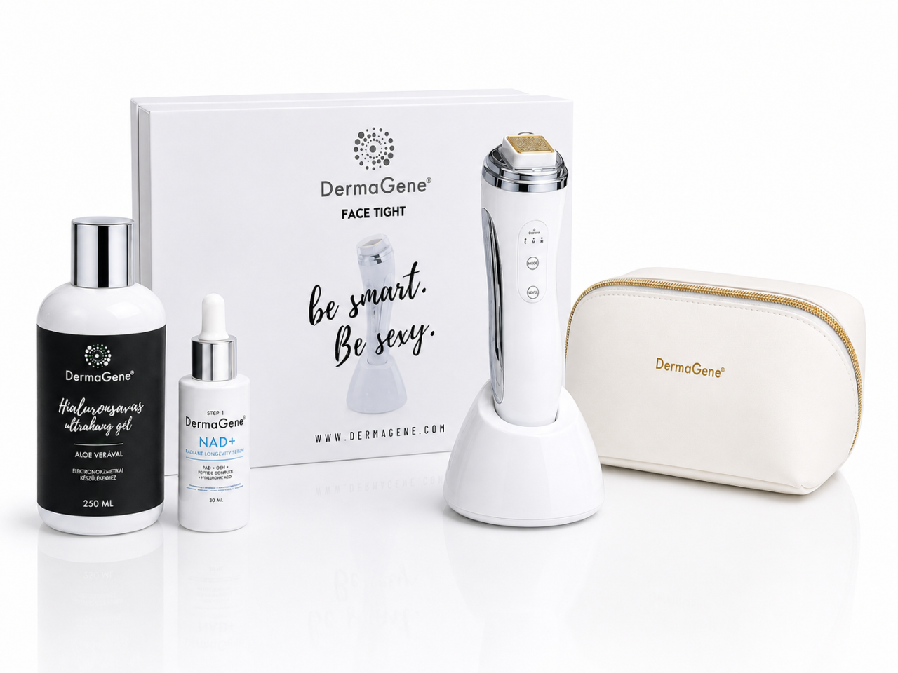 DermaGene® FACETIGHT MATRIX Longevity Csomag – NAD⁺ Szérummal és Hialuronsavas Aloe Vera Géllel